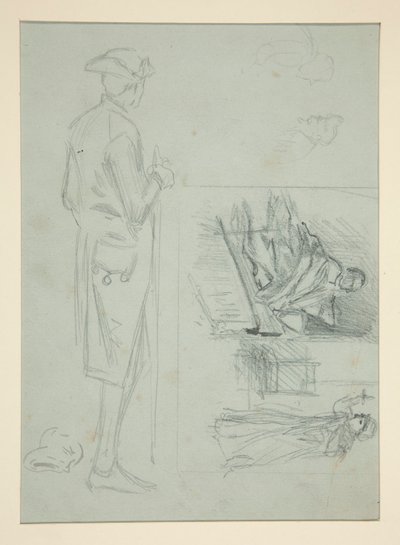 Foglio di schizzi da Edwin Austin Abbey
