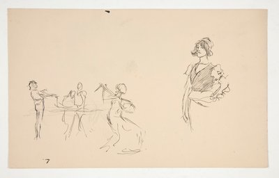 Foglio di schizzi da Edwin Austin Abbey