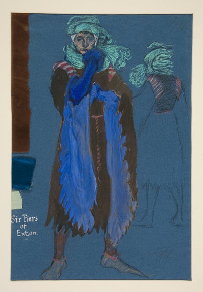 Sei pilastri di Exton, bozzetto di costume per Henry Irving da Edwin Austin Abbey