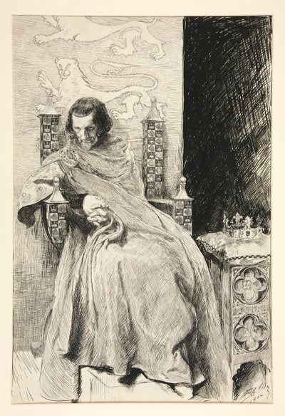 Schizzo per Re Giovanni, da Re Giovanni da Edwin Austin Abbey