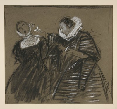 Schizzo per La bisbetica domata (?) da Edwin Austin Abbey
