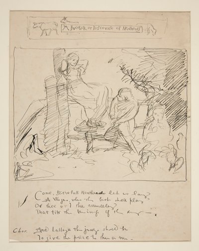 Schizzo per un verso da Edwin Austin Abbey