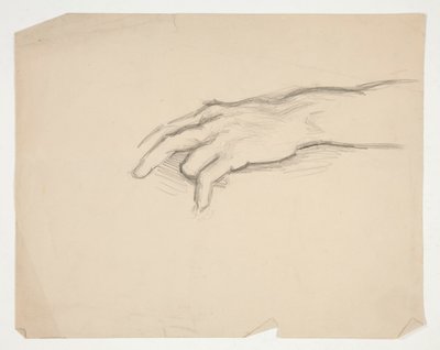 Schizzo di una mano da Edwin Austin Abbey