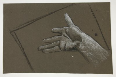 Schizzo di una mano da Edwin Austin Abbey