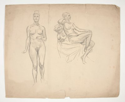 Schizzo di un modello in due pose da Edwin Austin Abbey