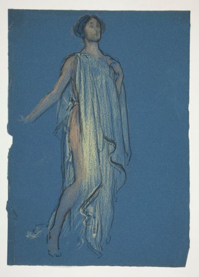 Schizzo di una donna - studio di costume per una commedia? da Edwin Austin Abbey