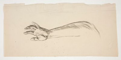 Schizzo di un braccio e una mano da Edwin Austin Abbey