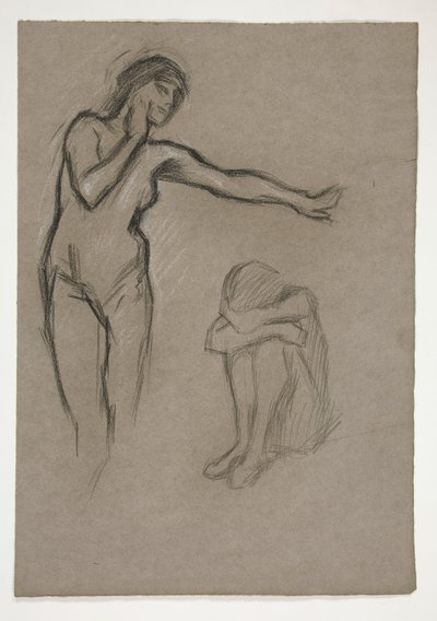 Schizzo di due figure da Edwin Austin Abbey