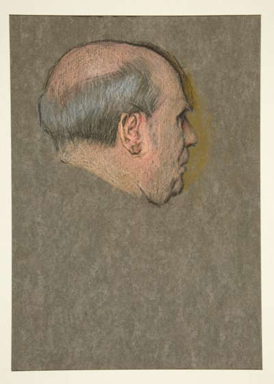 Studio. Uomo calvo per l
