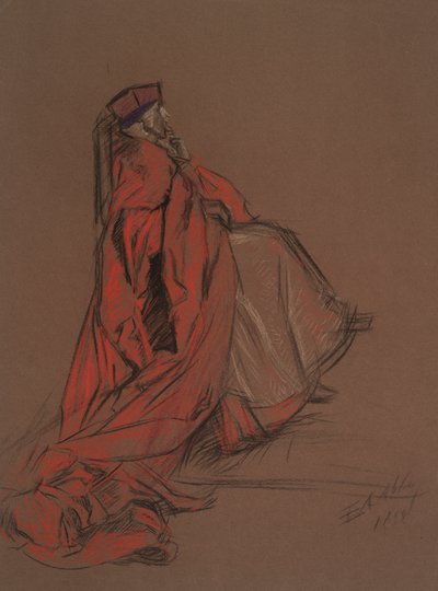 Studio per il cardinale Woolsey per il processo di Caterina da Edwin Austin Abbey
