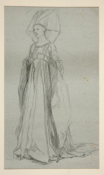 Studio per Lady Anne, per Re Riccardo III (?) da Edwin Austin Abbey