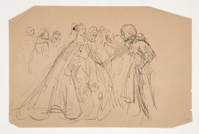 Studio per La Ricerca del Santo Graal (serie di quindici dipinti per la Biblioteca Pubblica di Boston, completata nel 1901) da Edwin Austin Abbey