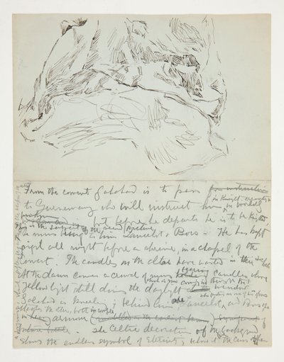 Studio per La ricerca del Santo Graal (serie di quindici dipinti per la Biblioteca Pubblica di Boston, completata nel 1901): studio di drappeggio da Edwin Austin Abbey