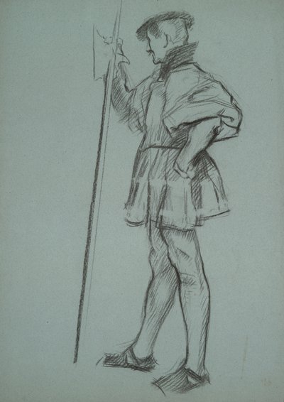 Studio per Il processo della regina Caterina da Edwin Austin Abbey