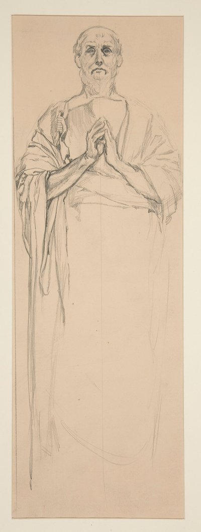 Studio per una vetrata raffigurante San Pietro, Parigi da Edwin Austin Abbey