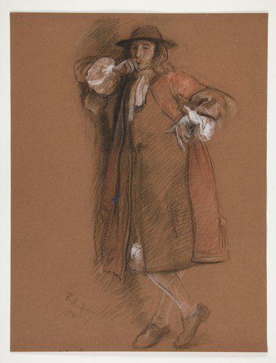 Studio per figura a sinistra da Edwin Austin Abbey