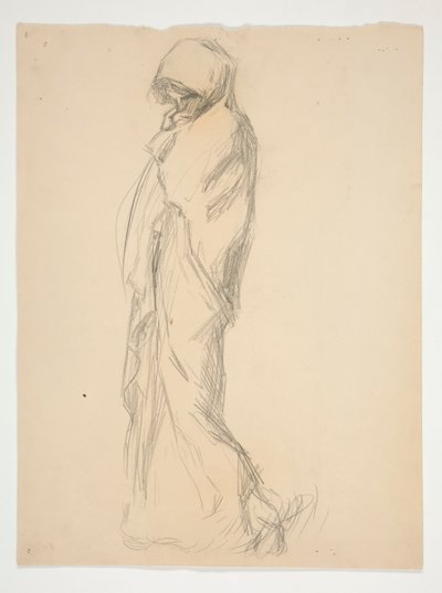 Studio per figura delle 11 pm(?) in da Edwin Austin Abbey