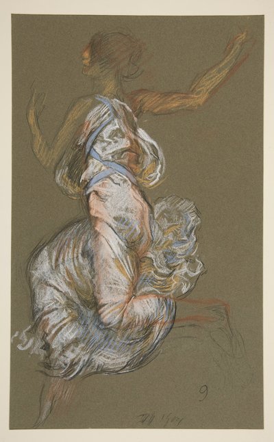 Studio per figura delle 9 del mattino da Edwin Austin Abbey