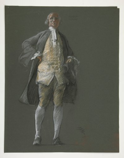 Studio per figura del Rappresentante Robert Morris da Edwin Austin Abbey