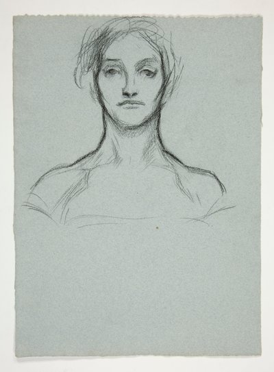 Studio per pastello: Ritratto di una giovane donna da Edwin Austin Abbey