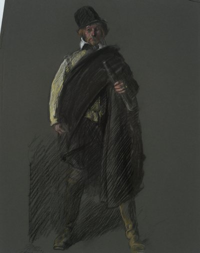 Studio per la figura del Capitano Peter Minuit da Edwin Austin Abbey