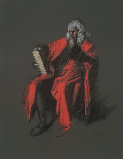 Studio per la figura del giudice capo Thomas McKean da Edwin Austin Abbey