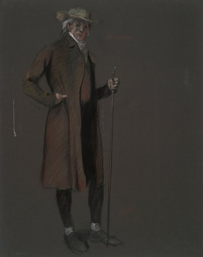 Studio per la figura di John Bartram da Edwin Austin Abbey