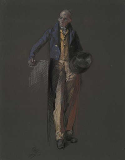 Studio per la figura di Stephan Girard da Edwin Austin Abbey