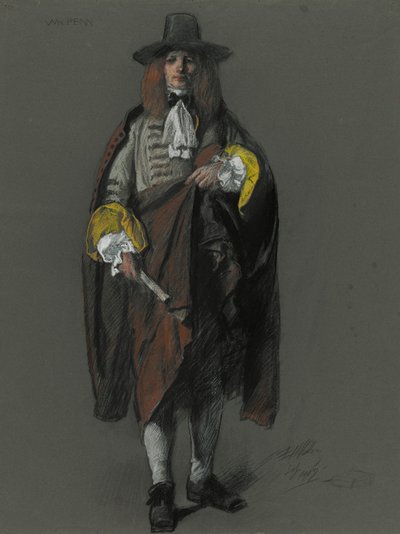 Studio per la figura di William Penn da Edwin Austin Abbey