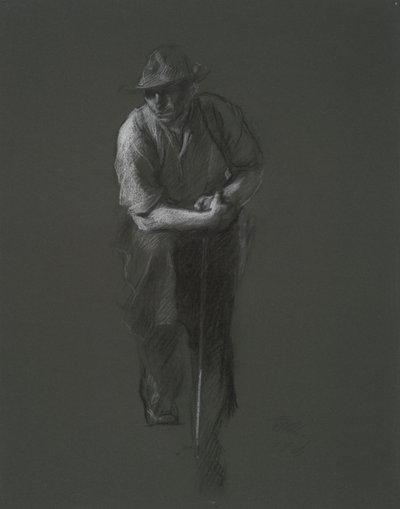 Studio per la figura di un lavoratore(?) da Edwin Austin Abbey