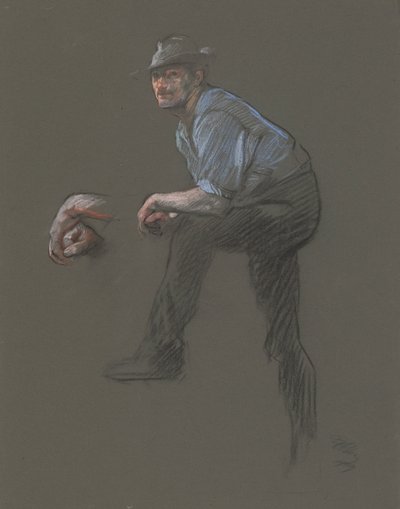Studio per la figura di un lavoratore in da Edwin Austin Abbey