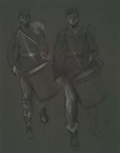 Studio per le figure di due tamburini della Guerra Civile da Edwin Austin Abbey