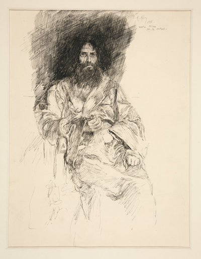 Studio di un uomo con la barba (Shakespeare) da Edwin Austin Abbey