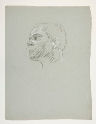 Studio di una testa, per Re Artù da Edwin Austin Abbey