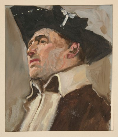 Studio di un soldato: schizzo per murale per il palazzo del capitol a Harrisburg, Pennsylvania, 1902-1911 da Edwin Austin Abbey
