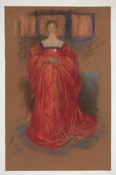 Studio di una donna in costume rinascimentale da Edwin Austin Abbey