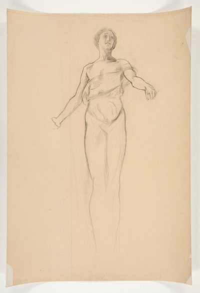 Studio di una figura femminile allegorica per un murale al palazzo del capitolo statale a Harrisburg, Pennsylvania, 1902-1911 (completato da John Singer Sargent) da Edwin Austin Abbey
