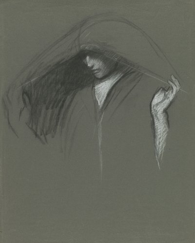 Studio di testa drappeggiata da Edwin Austin Abbey