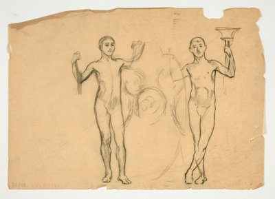 Studio di due portatori di fiamma da Edwin Austin Abbey