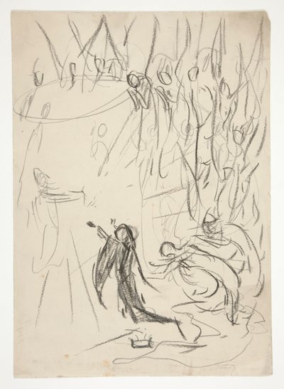 Il Raggiungimento del Graal, studio per La Ricerca del Santo Graal (serie di quindici dipinti per la Biblioteca Pubblica di Boston, completata nel 1901) da Edwin Austin Abbey