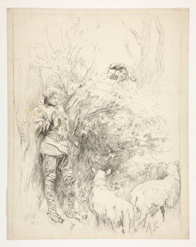La canzone del narciso. Pastore e sciocco da Edwin Austin Abbey