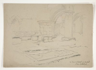 La tomba di MacLeod di MacLeod: Cattedrale di Iona da Edwin Austin Abbey