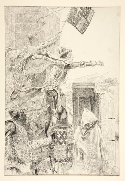 Il re sul muro del castello di Flint da Edwin Austin Abbey