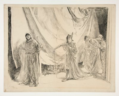 Il Rientro degli Attori, illustrazione per Atto V, Scena I, Sogno di una notte di mezza estate da Edwin Austin Abbey