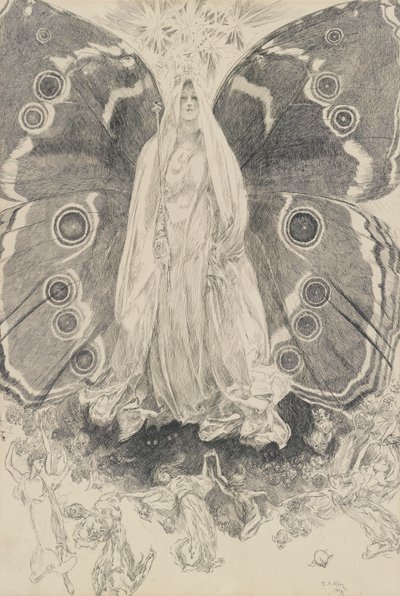 Titania, illustrazione per Atto II, Scena ii, Sogno di una notte di mezza estate da Edwin Austin Abbey