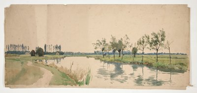 Alberi lungo una riva del fiume da Edwin Austin Abbey
