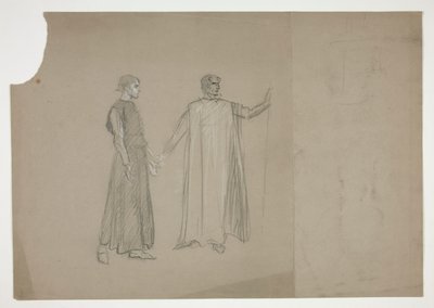 Due figure: studio iniziale per da Edwin Austin Abbey
