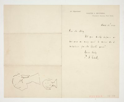 Due schizzi di un busto da Edwin Austin Abbey