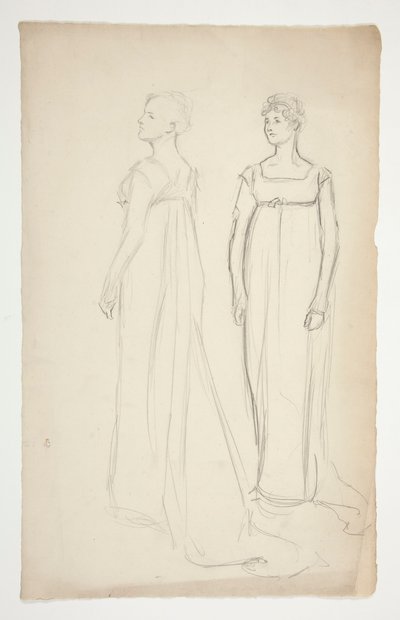 Due studi di una donna in abito greco-romano da Edwin Austin Abbey
