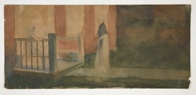 Due donne che conversano su un portico da Edwin Austin Abbey